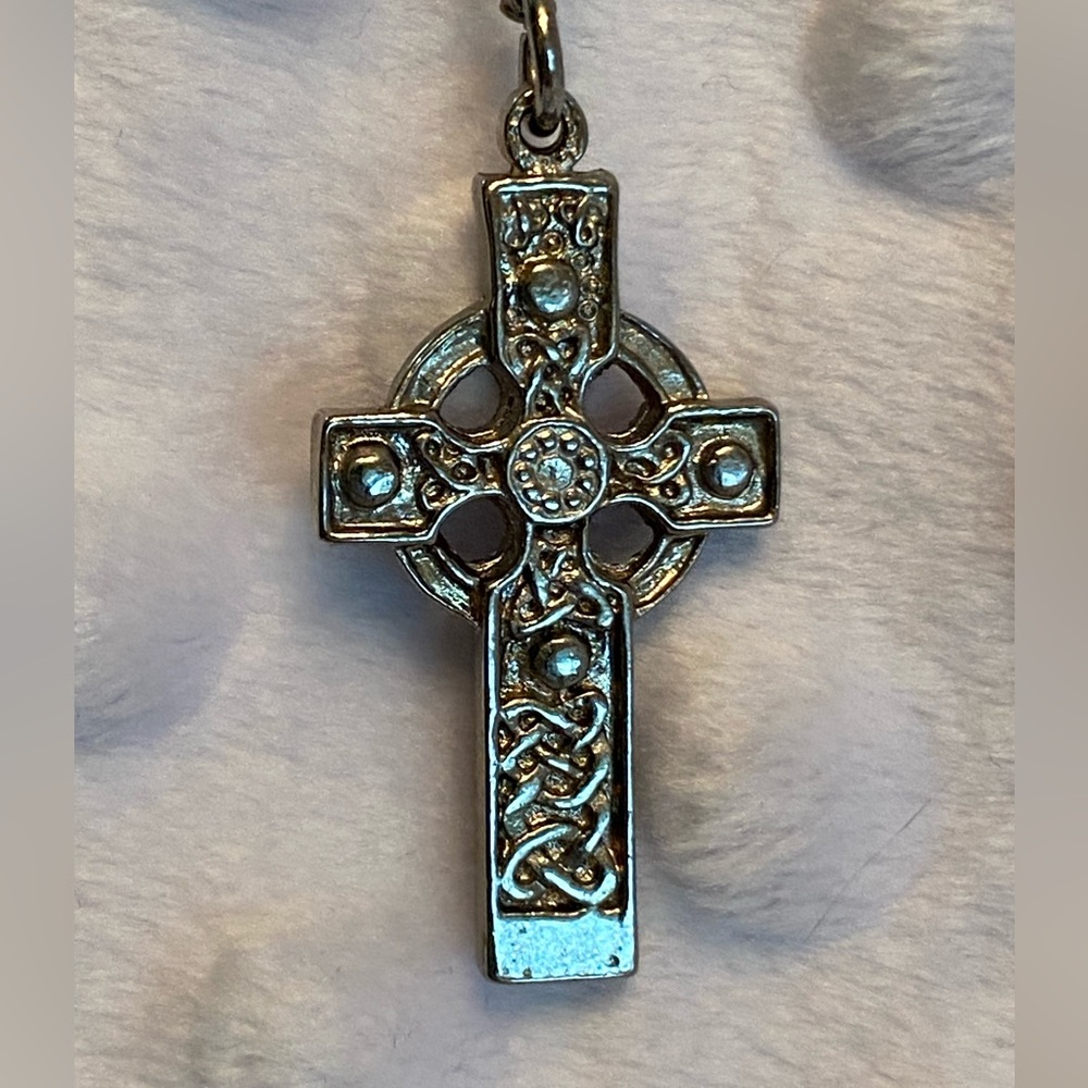 Art Pewter Adjustable Celtic Cross Necklace